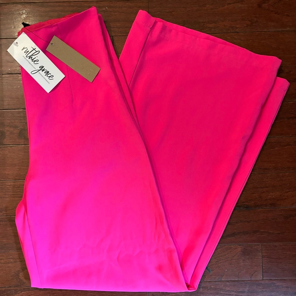 NWT Hot Pink Wide Leg Dress Pants